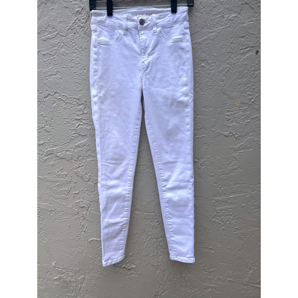 American Eagle White Next Level Stretch Denim Jeans Size 4 Regular